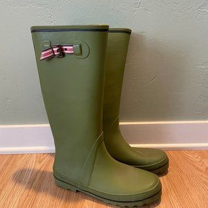 Green J. Crew rain boots